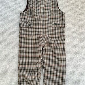 The Beaufort Bonnet Company Plaid Kids One Piece - Brown and Black